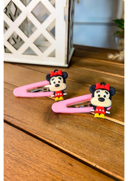 2'li Minnie Mouse Çıtçıt Toka Pudra SBT601