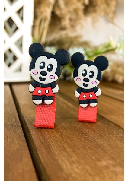 2'li Mickey Mouse Pens Toka Kırmızı SBT533