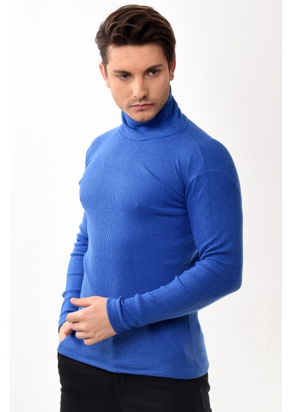 Erkek Balıkçı Yaka Boğazlı Slim Fit Kazak Beyaz fiyatları