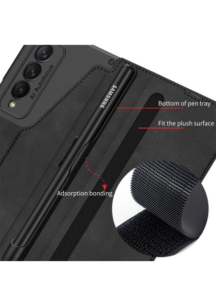 Samsung Galaxy Z Fold 3 Için Pu Deri + Sert Pc Telefon Kılıfı (Yurt Dışından)