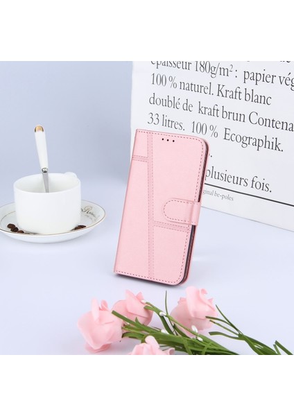 Samsung Galaxy A52 / 5g Ile Uyumlu Deri Telefon Kapaklı Kılıf - Pembe (Yurt Dışından) fiyatları