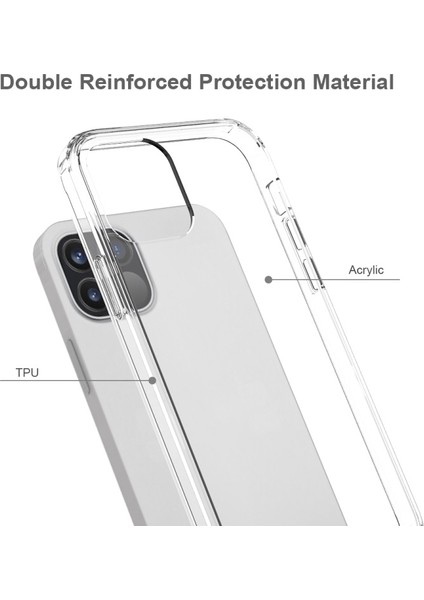 iPhone 12 Mini Için Çizilmeye Dayanıklı Akrilik + Tpu Şeffaf Telefon Kılıfı (Yurt Dışından) fiyatları