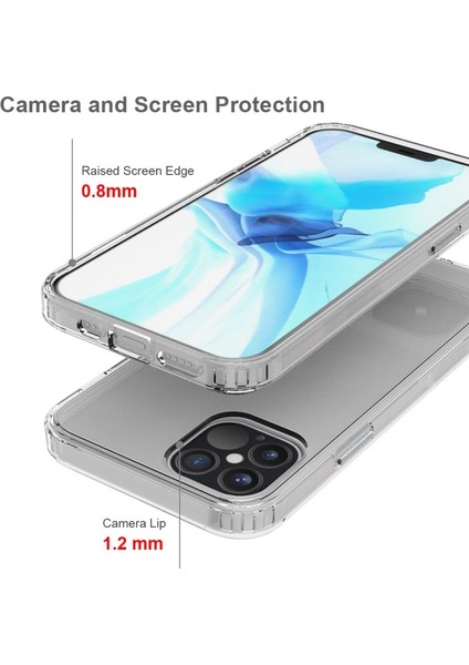 iPhone 12 Mini Için Çizilmeye Dayanıklı Akrilik + Tpu Şeffaf Telefon Kılıfı (Yurt Dışından) modelleri