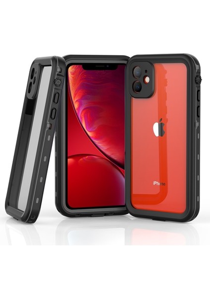 iPhone 11 Için Dot + Serisi Düşmeye Dayanıklı IP68 IP6X Su Geçirmez Telefon Kılıfı - Siyah (Yurt Dışından)