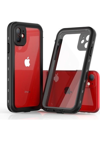 iPhone 11 Için Dot + Serisi Düşmeye Dayanıklı IP68 IP6X Su Geçirmez Telefon Kılıfı - Siyah (Yurt Dışından) fiyatları