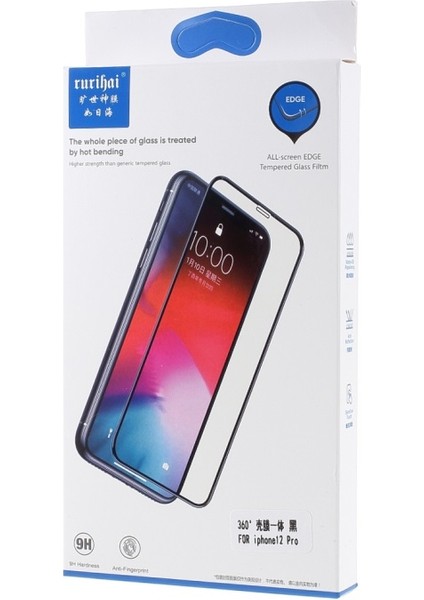 iPhone 12 Pro Max Için Temperli Cam Ekran Koruyuculu Pc Telefon Kılıfı - Siyah (Yurt Dışından) fiyatları