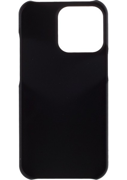 iPhone 13 Pro Için Kauçuklu Sert Pc Koruyucu Telefon Kılıfı - Siyah (Yurt Dışından)