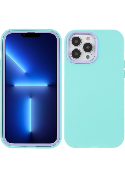 iPhone 13 Pro Için Kauçuk Tpu + Pc Telefon Kılıfı - Açık Mavi (Yurt Dışından)