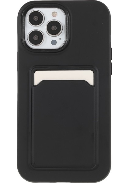 iPhone 13 Pro Için Kauçuk Yüzeyli Kartlıklı Çizilmez Pc + Tpu Telefon Kılıfı - Siyah (Yurt Dışından) fiyatları