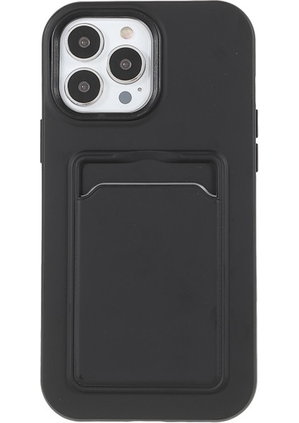 iPhone 13 Pro Için Kauçuk Yüzeyli Kartlıklı Çizilmez Pc + Tpu Telefon Kılıfı - Siyah (Yurt Dışından) fırsatları