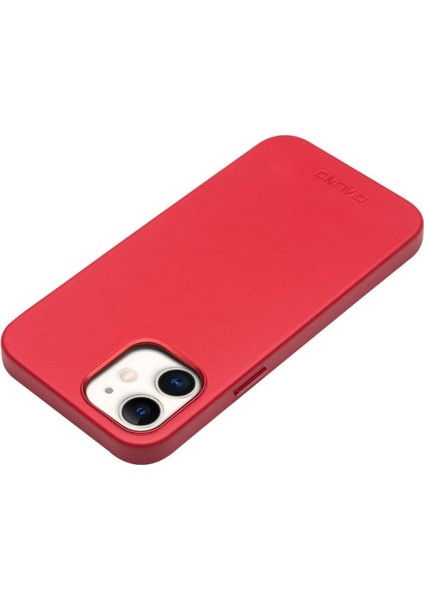 iPhone 12 Mini Için Magsafe Tpu + Hakiki Deri Hibrit Telefon Kılıfı - Kırmızı (Yurt Dışından) indirimleri