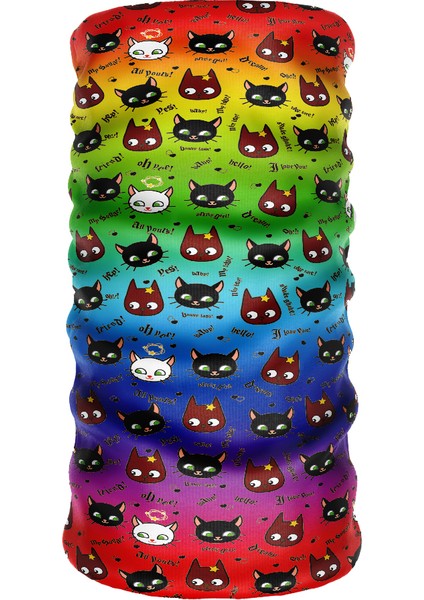 ® Extreme Colorful Cats And Dogs Boyunluk Maske Bandana Balaklava 