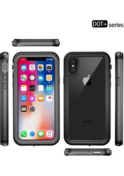 iPhone Xs Max Için Dot + Serisi Düşmeye Dayanıklı IP68 IP6X Su Geçirmez Telefon Kılıfı - Siyah (Yurt Dışından) fiyatları