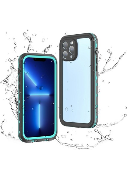 iPhone 13 Pro Max Için Dot + Serisi Düşmeye Dayanıklı IP68 IP6X Su Geçirmez Telefon Kılıfı - Mavi (Yurt Dışından)