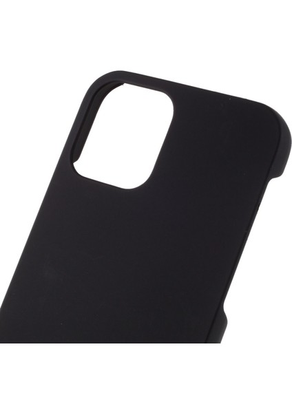 iPhone 12 Mini Için Kauçuklu Sert Pc Koruyucu Kılıf - Siyah (Yurt Dışından)