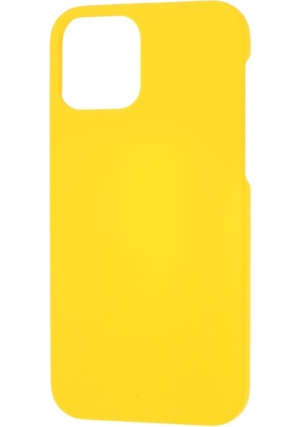 iPhone 12 Mini Için Kauçuklu Sert Pc Koruyucu Kılıf - Sarı (Yurt Dışından)