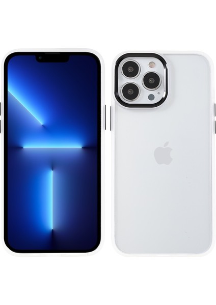 iPhone 13 Pro Için Çizilmeye Dayanıklı Akrilik + Tpu Metal Kamera Korumalı Telefon Kılıfı - Şeffaf (Yurt Dışından)