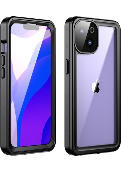 iPhone 13 Için Dot Serisi Koruyucu Su Geçirmez Telefon Kılıfı - Siyah (Yurt Dışından)