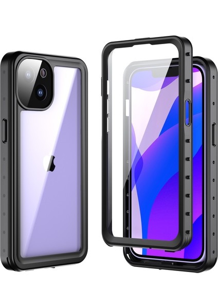 iPhone 13 Için Dot Serisi Koruyucu Su Geçirmez Telefon Kılıfı - Siyah (Yurt Dışından) modelleri