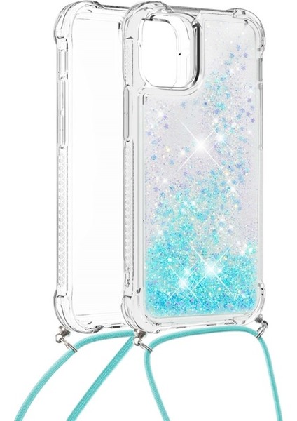 iPhone 13 Pro Için Işıltılı Darbeye Dayanıklı Kayışlı Tpu Telefon Kılıfı - Gümüş/mavi (Yurt Dışından) fiyatları