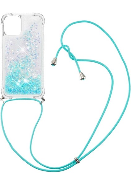 iPhone 13 Pro Için Işıltılı Darbeye Dayanıklı Kayışlı Tpu Telefon Kılıfı - Gümüş/mavi (Yurt Dışından) modelleri