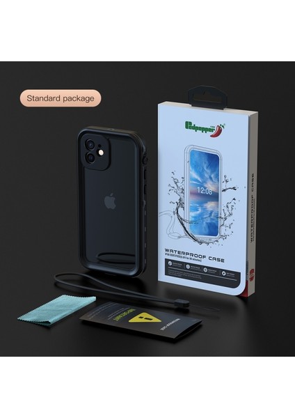 iPhone 12 Mini Için Dot + Serisi Düşmeye Dayanıklı IP68 IP6X Su Geçirmez Telefon Kılıfı - Siyah (Yurt Dışından) fırsatları