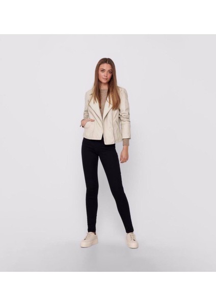 15153079 Bayan Deri Ceket - Bej fırsatları