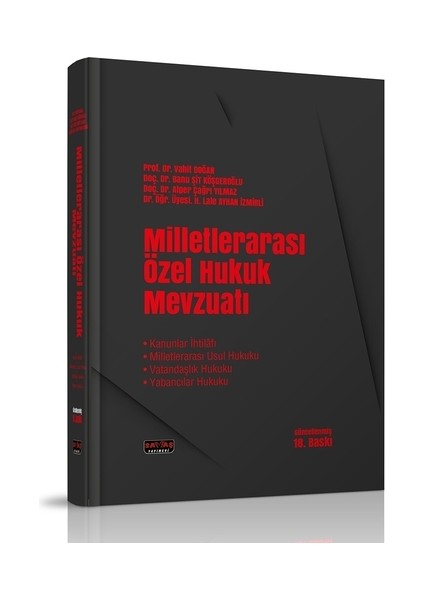 Milletlerarası Özel Hukuk Mevzuatı - Vahit Doğan (Ciltli)