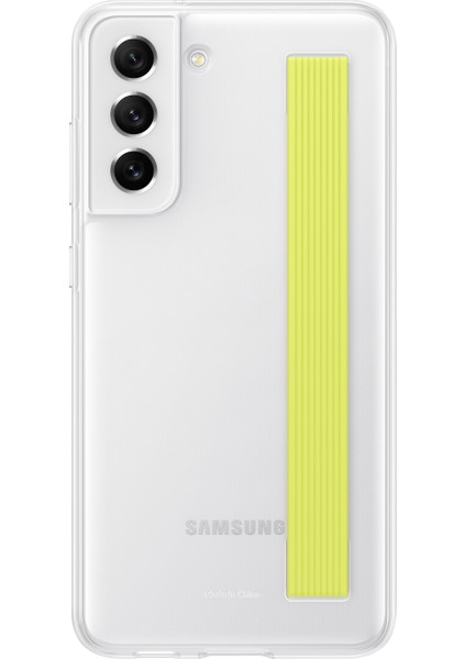 Galaxy S21 Fe Clear Strap Kılıf - Beyaz -EF-XG990CWEGWW