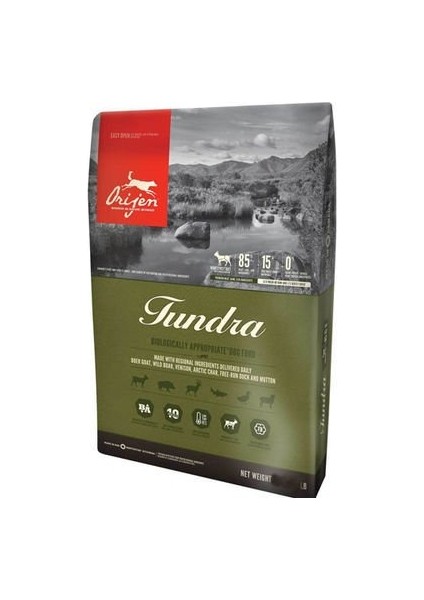 Orijen Tundra Tahılsız Etli ve Ördekli Tahılsız Köpek Maması 2 kg