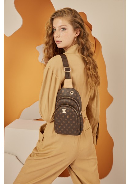 Kahve Monogram Kadın Bel Çantası 05PO22Y1535-MN Kh