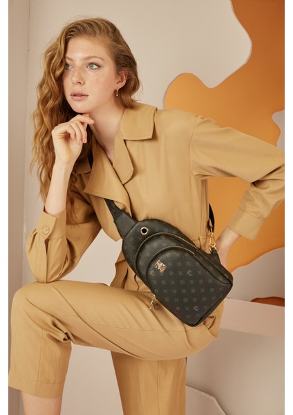 Siyah Monogram Kadın Bel Çantası 05PO22Y1535-MN S