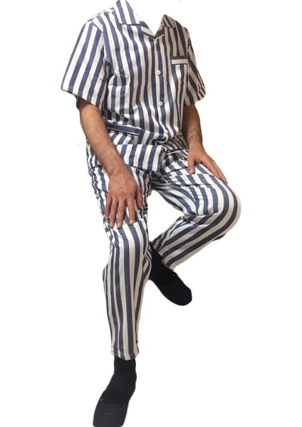 4007 Gaffur Erkek Kısa Kol Çizgili Pijama Takım indirimleri