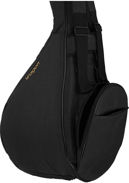 03 Serisi Uzun Sap Bağlama Saz Çantası (45 Tekne) - Siyah
