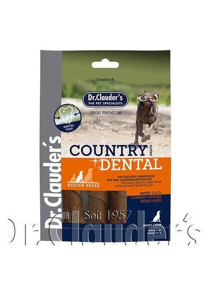 Dr. Clauders Country Dental Ağız Diş Sağlığı Ördekli Köpek Ödülü 120 gr