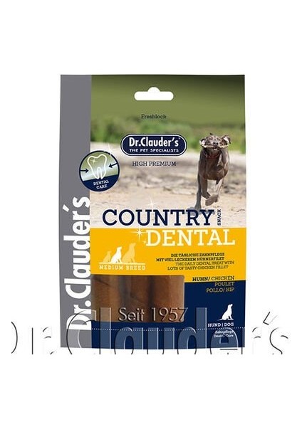Dr. Clauders Country Dental Ağız Diş Sağlığı Tavuk Etli Köpek Ödülü 120 gr