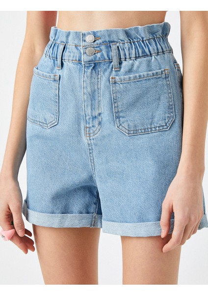 Yüksek Bel Kot Şort indirimleri