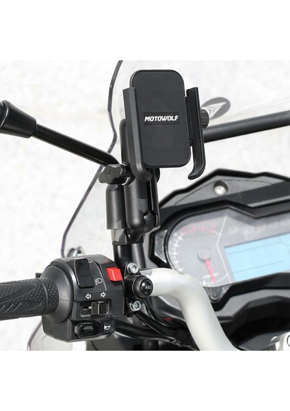 USB Şarj Soketli Ayna Bağlantılı Motosiklet Bisiklet Telefon Tutucu Ayarlanabilir modelleri