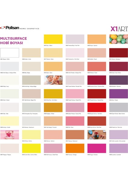 X1 Art Multisurface Hobi Boyası 120 ml Taba