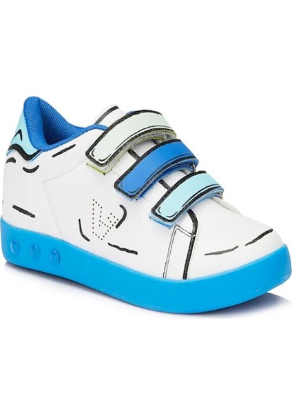 313-F22Y-153 Picasso Unisex Çocuk Günlük Işıklı Spor Ayakkabı