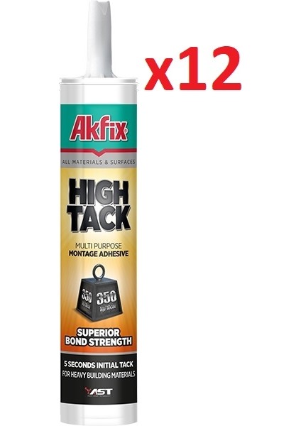 High Tack Yüksek Tutunma Genel Amaçlı Montaj Yapıştırıcı 290 ml (1 Koli - 12 Adet)