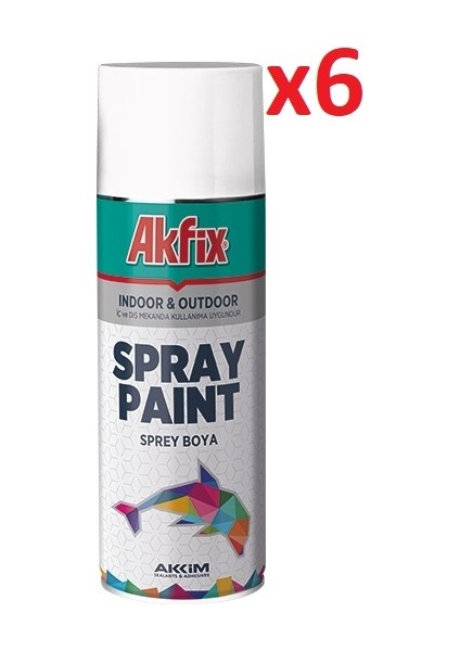 Akrilik Parlak Sprey Boya 400 ml Siyah RAL9005 (1 Koli - 6 Adet)