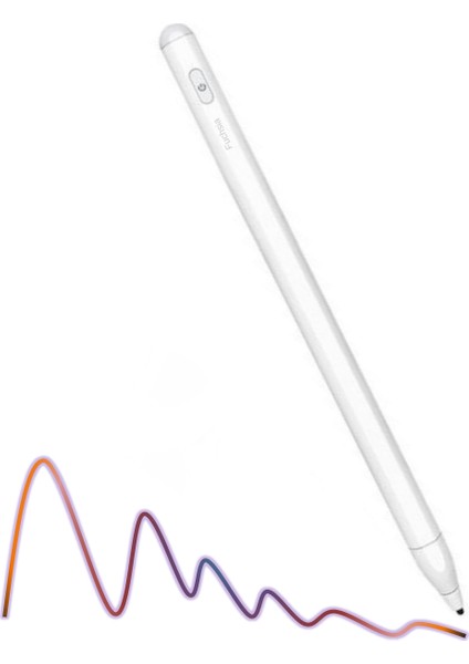 Apple iPad 10.2 7.8.nesil Uyumlu Eğime Göre Çizgi Kalınlığı Değişen Şarjlı Dokunmatik Ekran Kalemi Stylus Pen