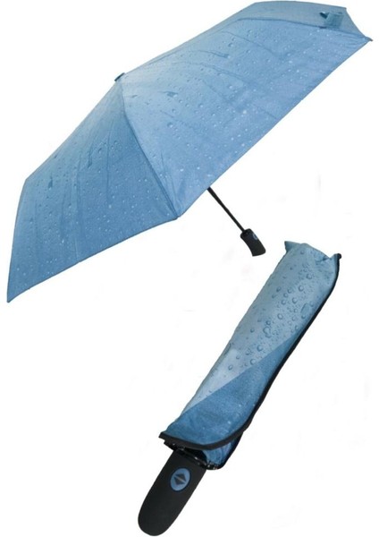 Dzc Kuzenler Avm Marlux Mavi Full Otomatik Fiber Gövde Kadın Şemsiye Çanta Kısa Boy