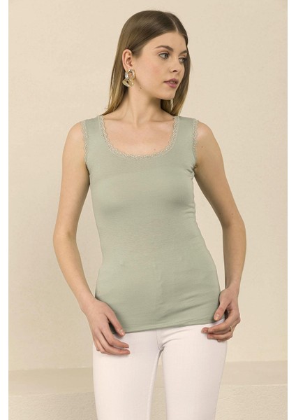 Kadın Dantel Detaylı Penye Atlet 220002 - fiyatları