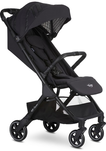 Mini By Easywalker Buggy Snap Kabin Boy Travel Sistem Bebek Arabası - Oxford Black, tek tuşla otomatik katlanan bebek arabası
