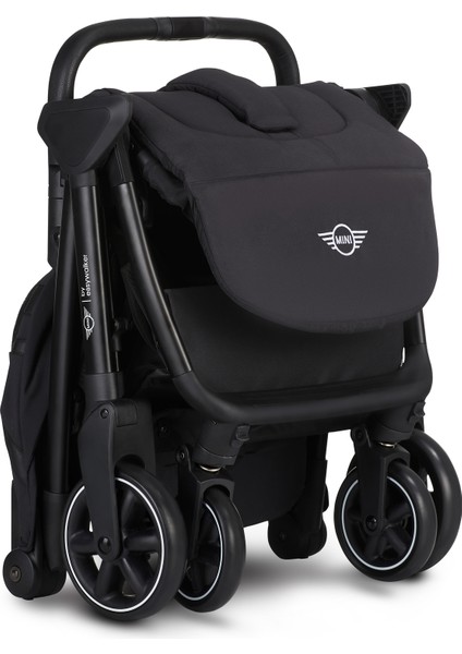 Mini By Easywalker Buggy Snap Kabin Boy Travel Sistem Bebek Arabası - Oxford Black, tek tuşla otomatik katlanan bebek arabası