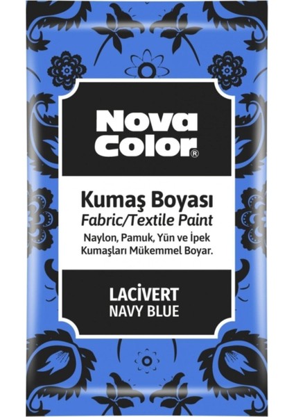Toz Kumaş Boyası 12 gr x 12 Adet Lacivert Nc-9