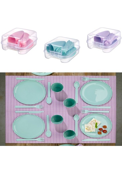 6 Kişilik Çantalı Piknik Seti-