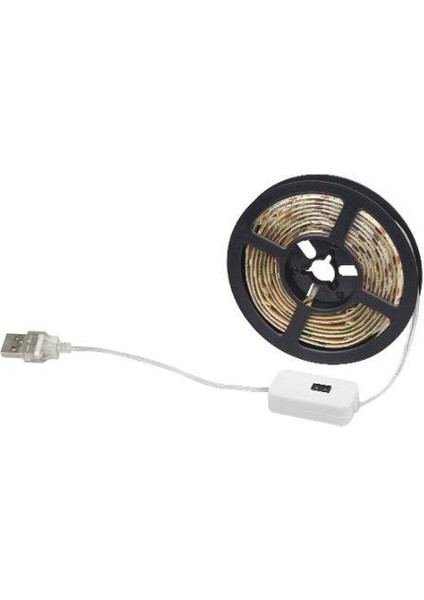 USB Sensörlü Şerit Led/5 Metre/beyaz